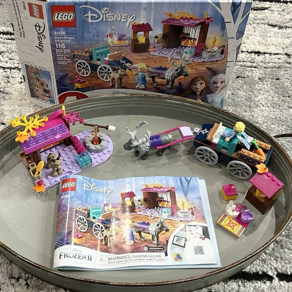 LEGO‎ Disney Frozen II Elsa's Wagon Adventure 41166 + Anna & Olaf - Complete